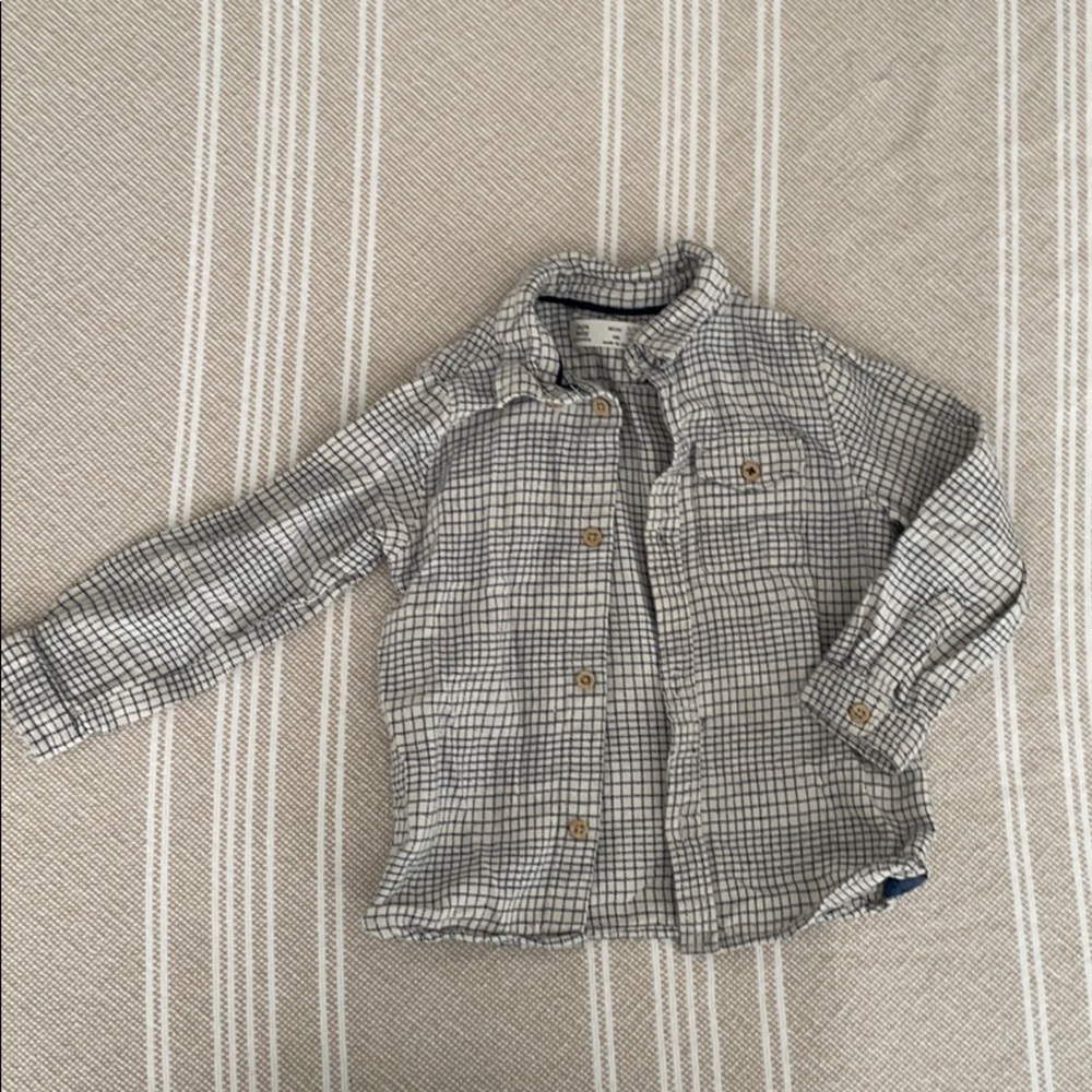Zara Toddler Boys Plaid Flannel Shirt